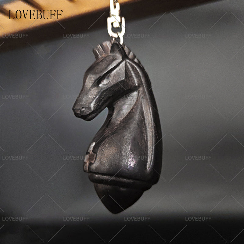 LOVEBUFF Light and Night Jesse Wooden Horse Keychain Bag Charm