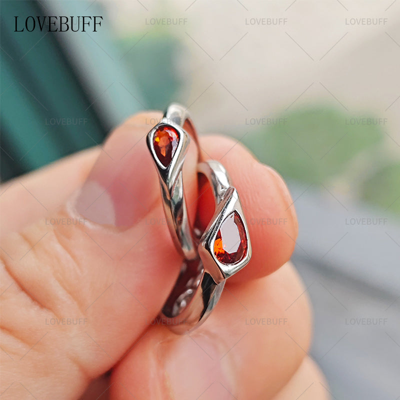 LOVEBUFF Valorant Together Forever Buddy Inspired Interlocking Rings Necklace