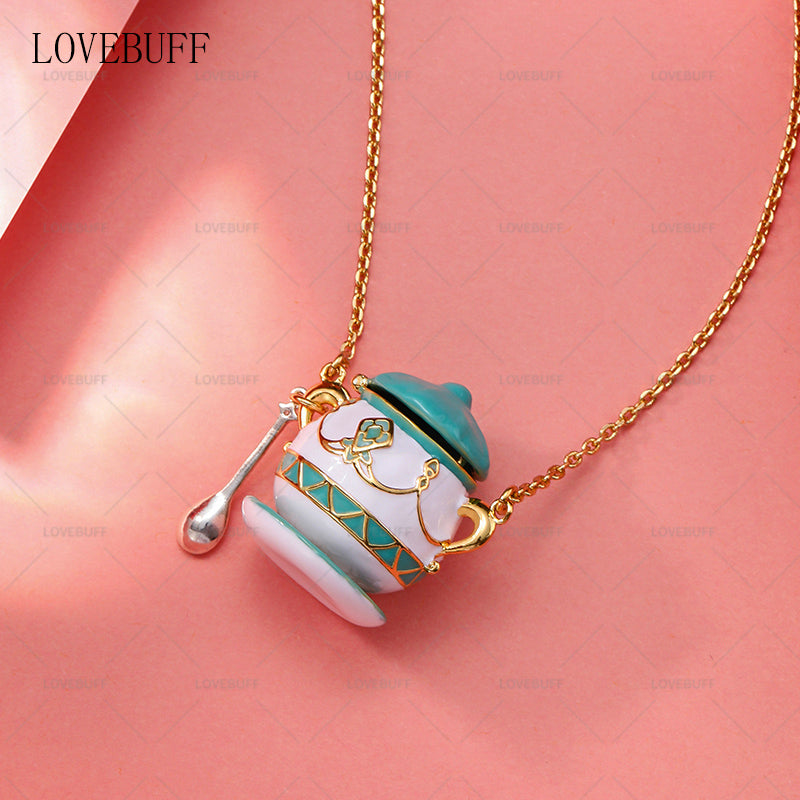 LOVEBUFF Genshin Impact Spices From the West Theme Teapot Pendant Necklace