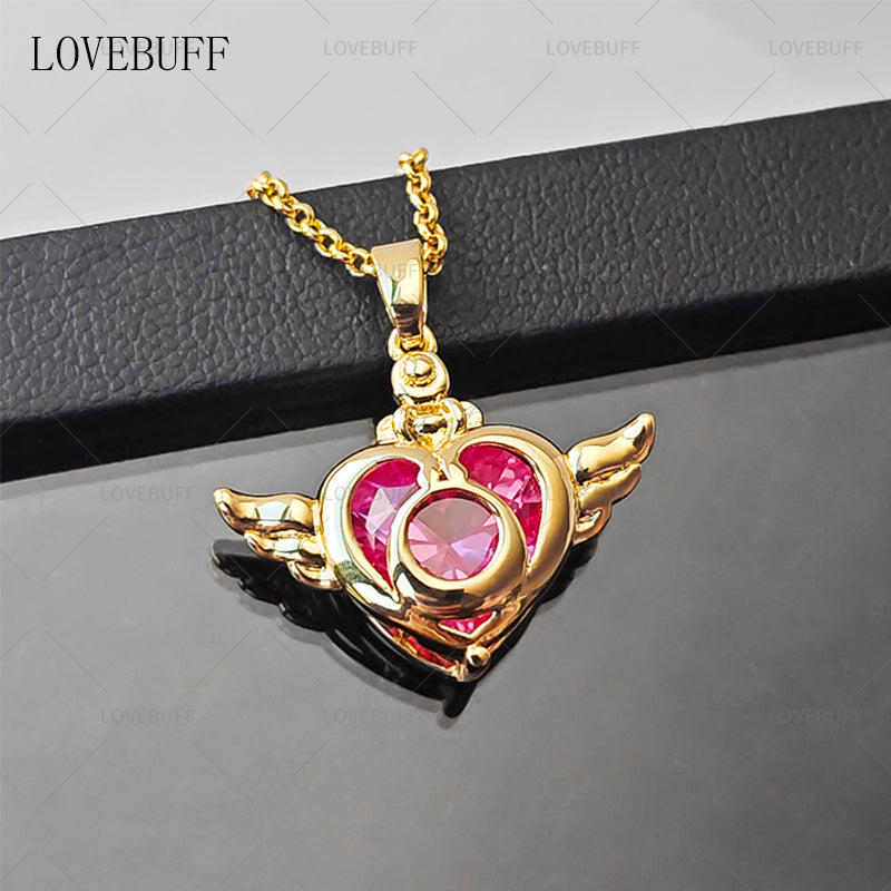 LOVEBUFF Sailor Moon Crisis Moon Compact Inspired Necklace