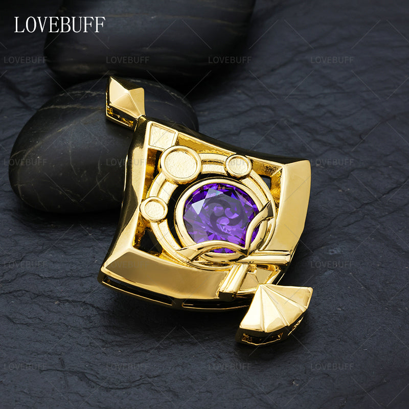 LOVEBUFF Genshin Impact Yae Miko Cosplay Vision Inazuma Electro Vision Inspired Gem Pendant