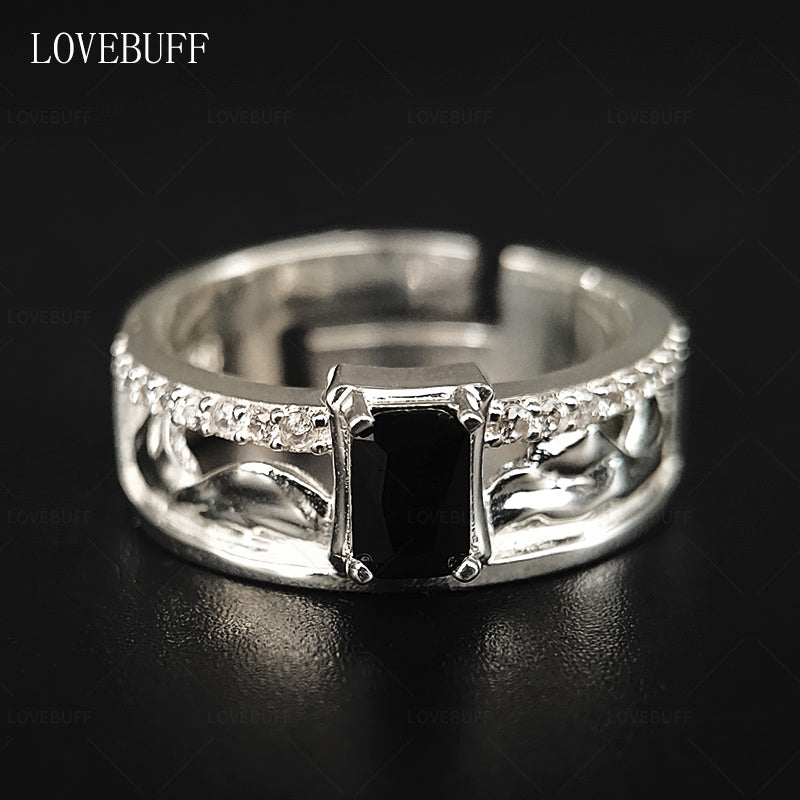 LOVEBUFF Love and Deepspace Sylus Affinity 100 Ring Inspired Silver Open Ring Wedding Bands