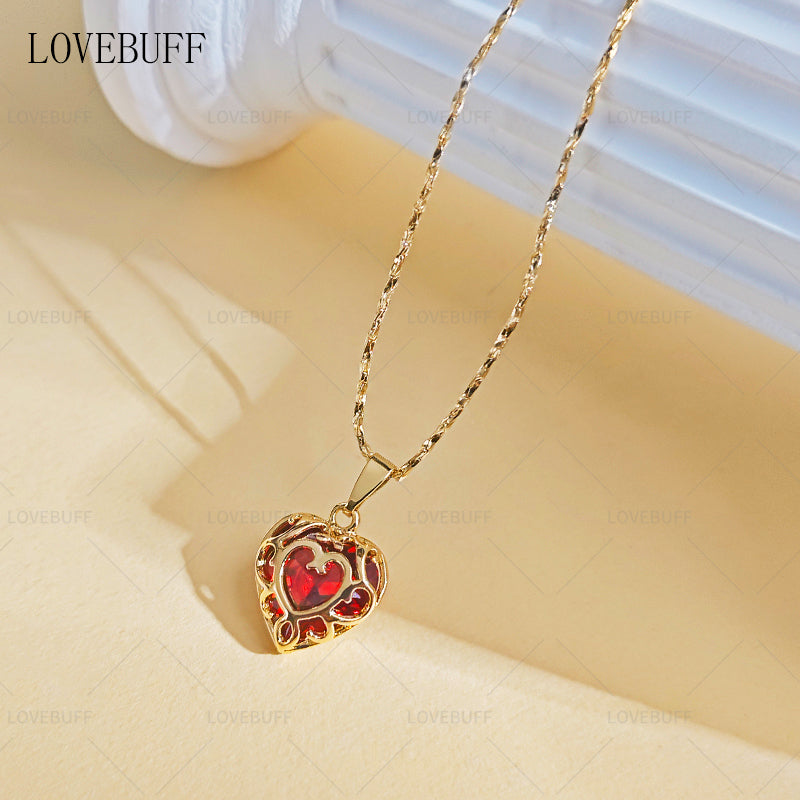 LOVEBUFF The Legend of Zelda Heart Container Inspired Pendant Necklace