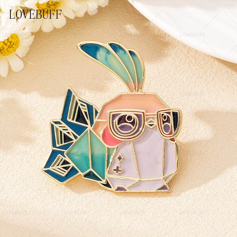 LOVEBUFF Honkai:Star Rail Origami Bird Inspired Enamel Pin Badge Brooch