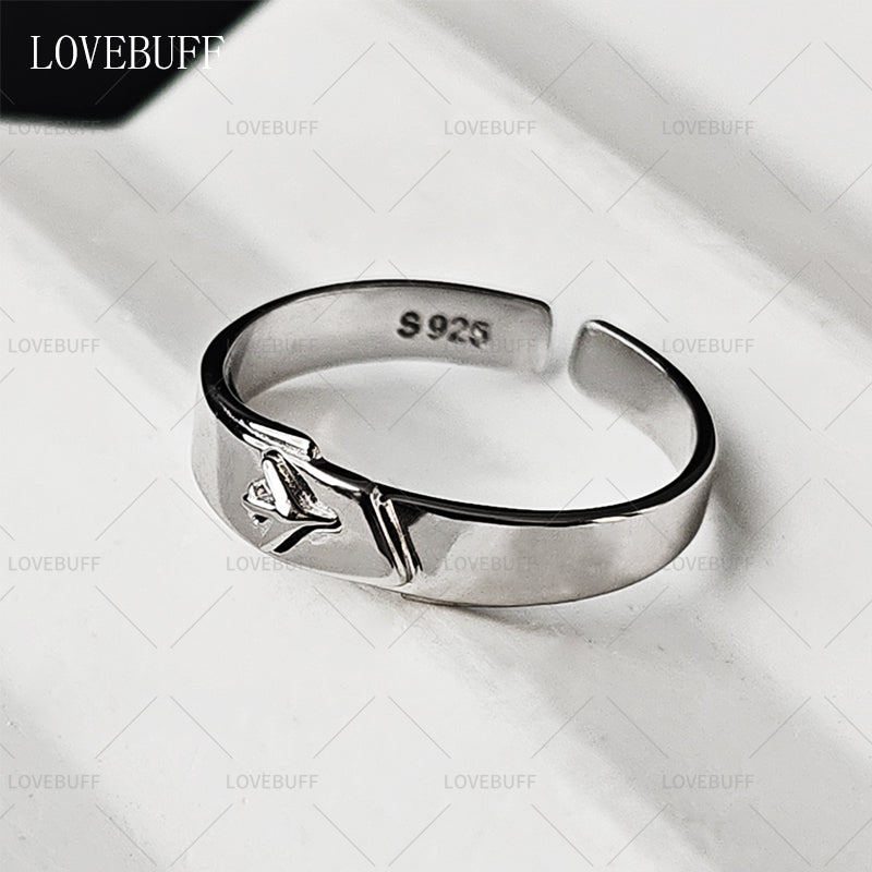 LOVEBUFF LAD Caleb Affinity 100 Ring Inspired Silver Band
