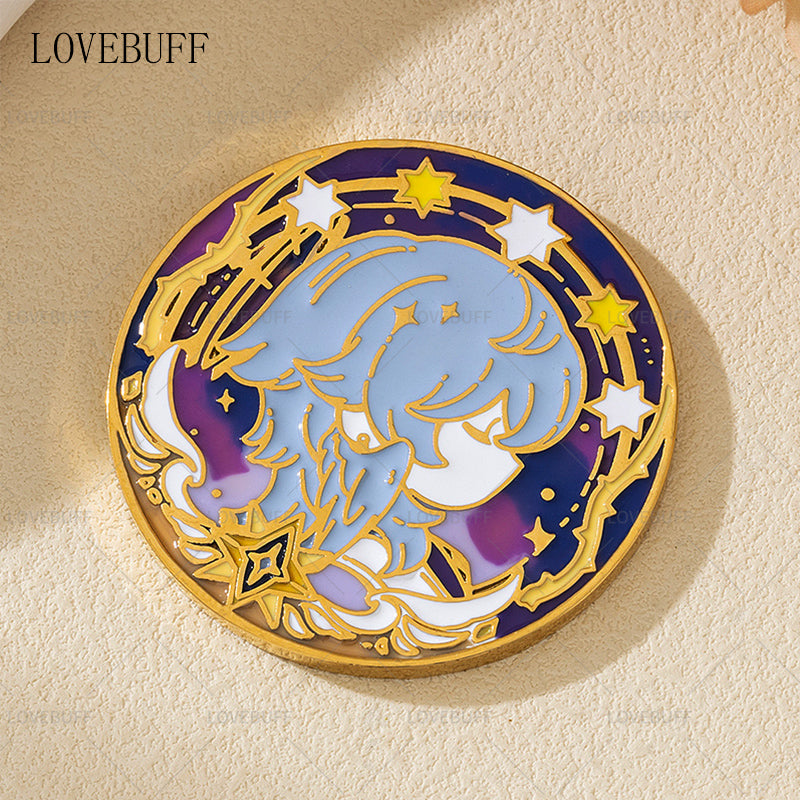 LOVEBUFF Honkai: Star Rail Sunday & Robin Theme Impression Commemorative Coin Collectibles