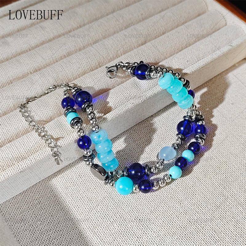 LOVEBUFF LAD You and Midsummer Zayne Runaway Waves MC's Beaded Layered Bracelet