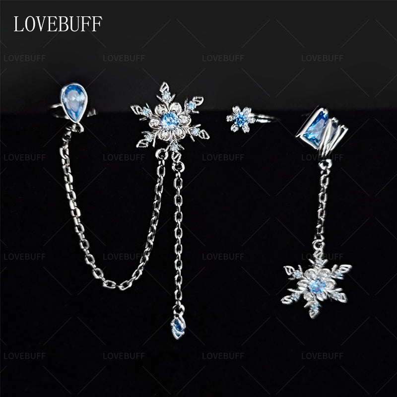 LOVEBUFF LaDs Heartbeats Ablaze Zayne Chilling Crescendo MC's Snowfall Guide Earrings 3pc Set