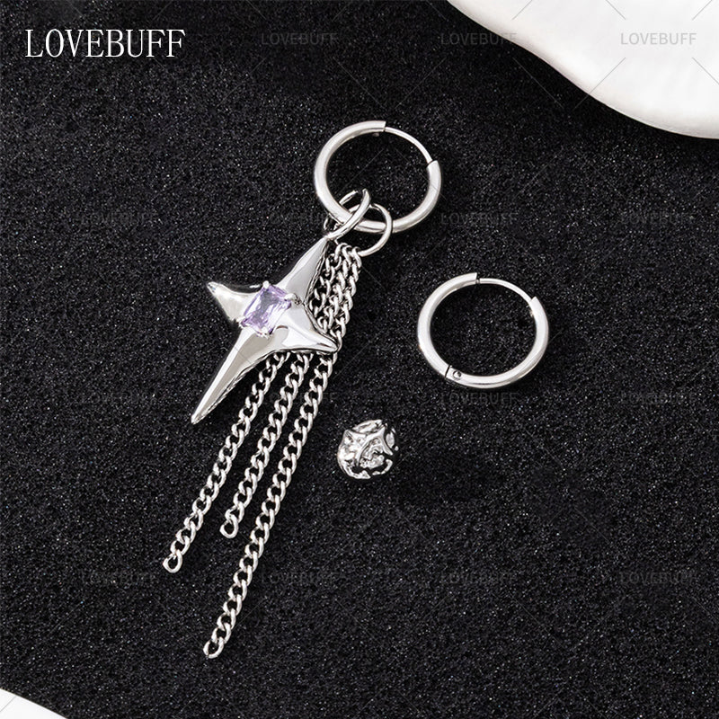 LOVEBUFF Love And Deepspace Heartbeats Ablaze Xavier Offbeat Track Sparkling Starlight Earrings