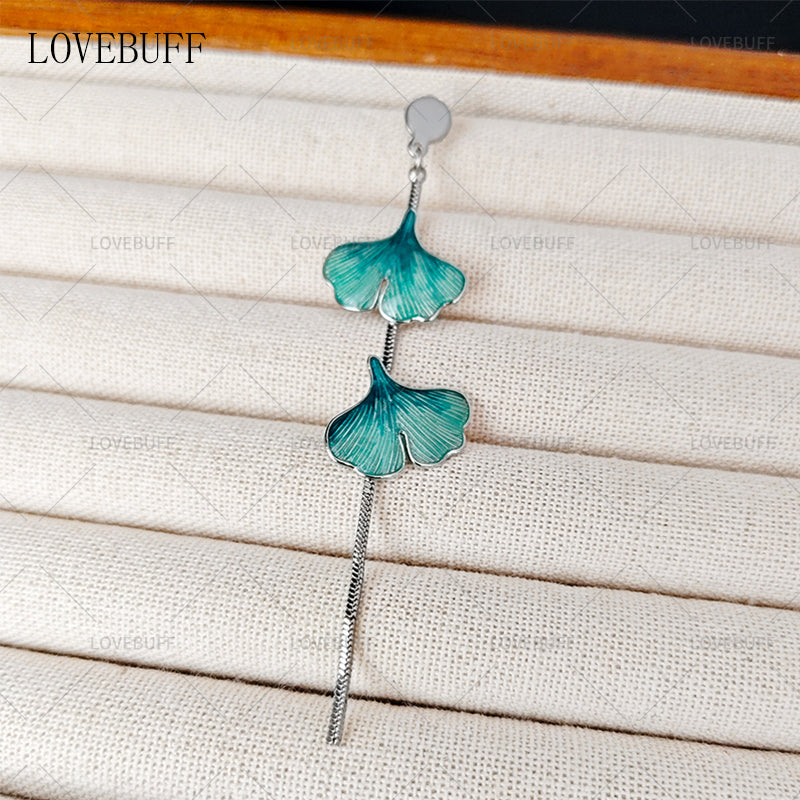 LOVEBUFF Where Winds Meet Chen Shen Cosplay Ginkgo Biloba Leaf Earrings
