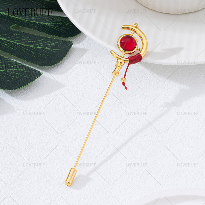 LOVEBUFF Frieren: Beyond Journey's End Magic Wand Staff Inspired Pin Brooch