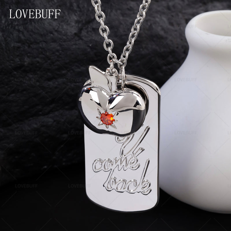 LOVEBUFF Love and Deepspace Caleb When U Come Back & Apple Pendants Necklace