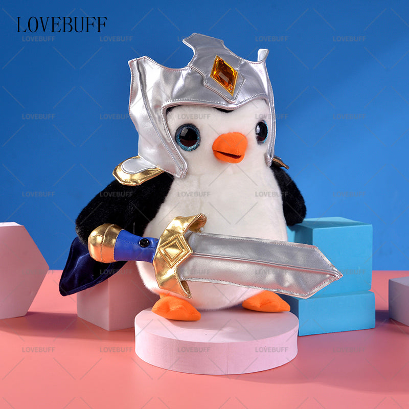 LOVEBUFF League of Legends LOL Featherknight Pinguim Bicho de pelúcia Pinguim Brinquedo de pelúcia