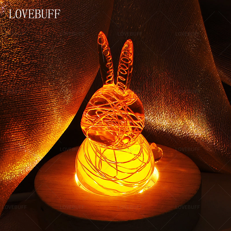 LOVEBUFF Reverse: 1999 Unilog Bunny Rabbit Figurine Collectible Desk Decor