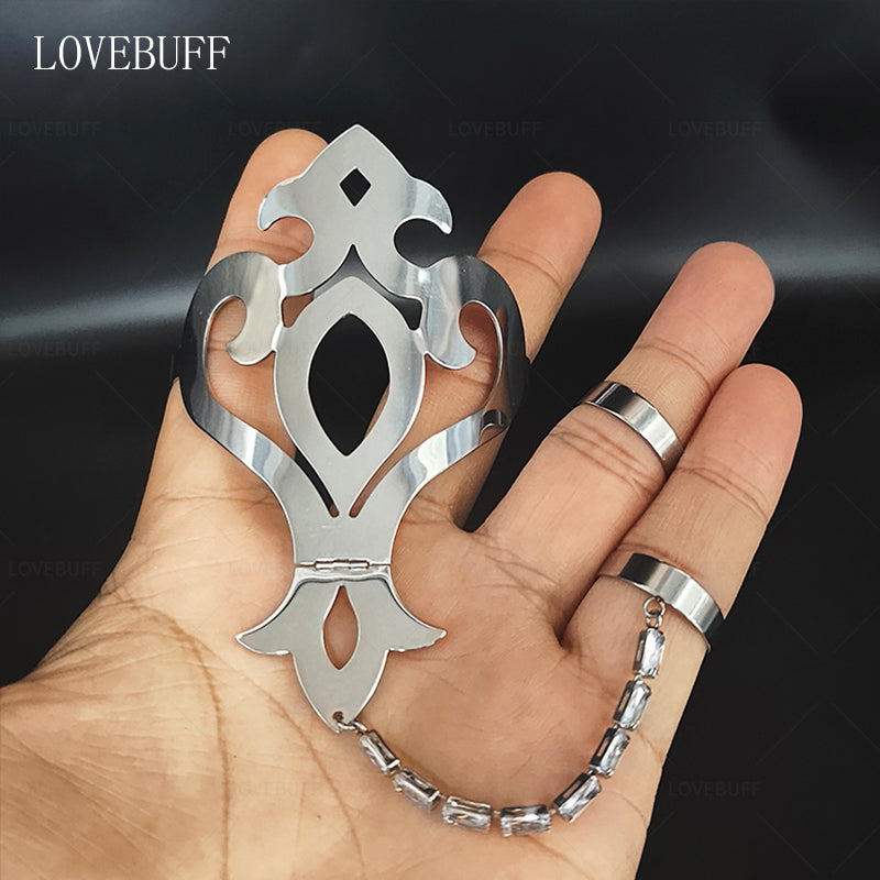 LOVEBUFF Honkai: Star Rail Jade Cosplay Accessories Necklace Earring Wrist Cuff Bracelet Ring