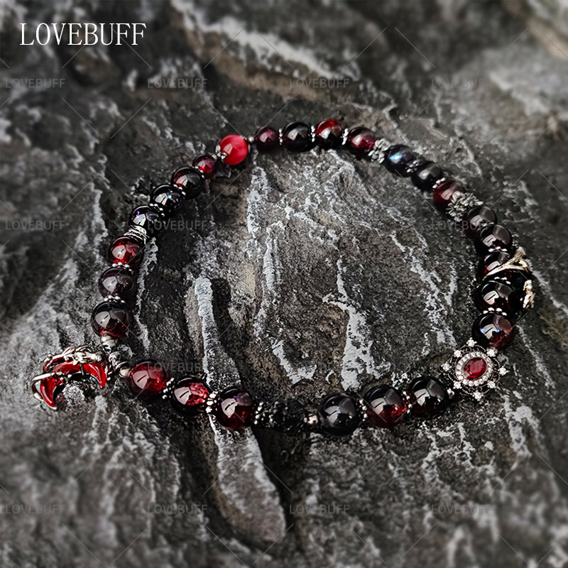 LOVEBUFF LAD Sylus Crow Theme Impression Beaded Bracelet