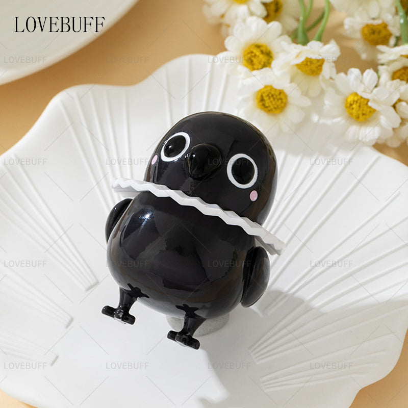 LOVEBUFF love and Deepspace Sylus's Grumpy Crow Figurine Collectible Desk Decor Phone Charm