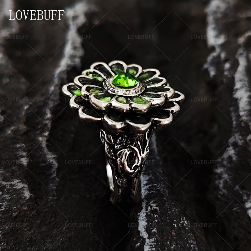 Dark Souls 3 Chloranthy Ring Inspired Green Flower Finger Ring