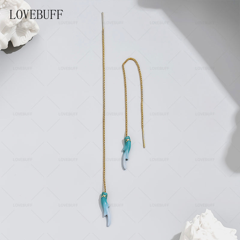 LOVEBUFF Honkai: Star Rail Imbibitor Lunae Inspired Threader Earrings