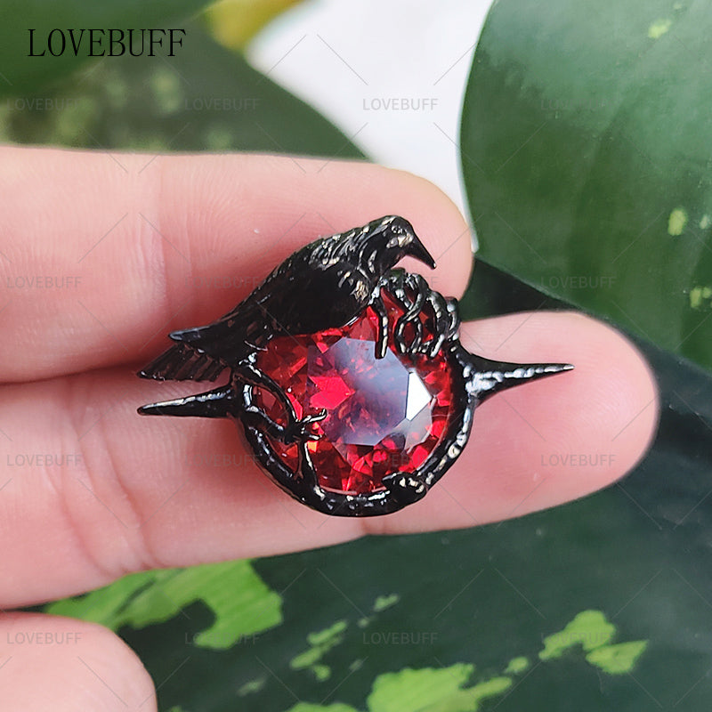 LOVEBUFF Love And Deepspace Sylus Mephisto Crow Brooch Inspired Enamel Pin