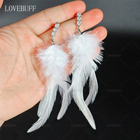 LOVEBUFF LAD Sylus MC's Feather Whisper Wedding Earrings