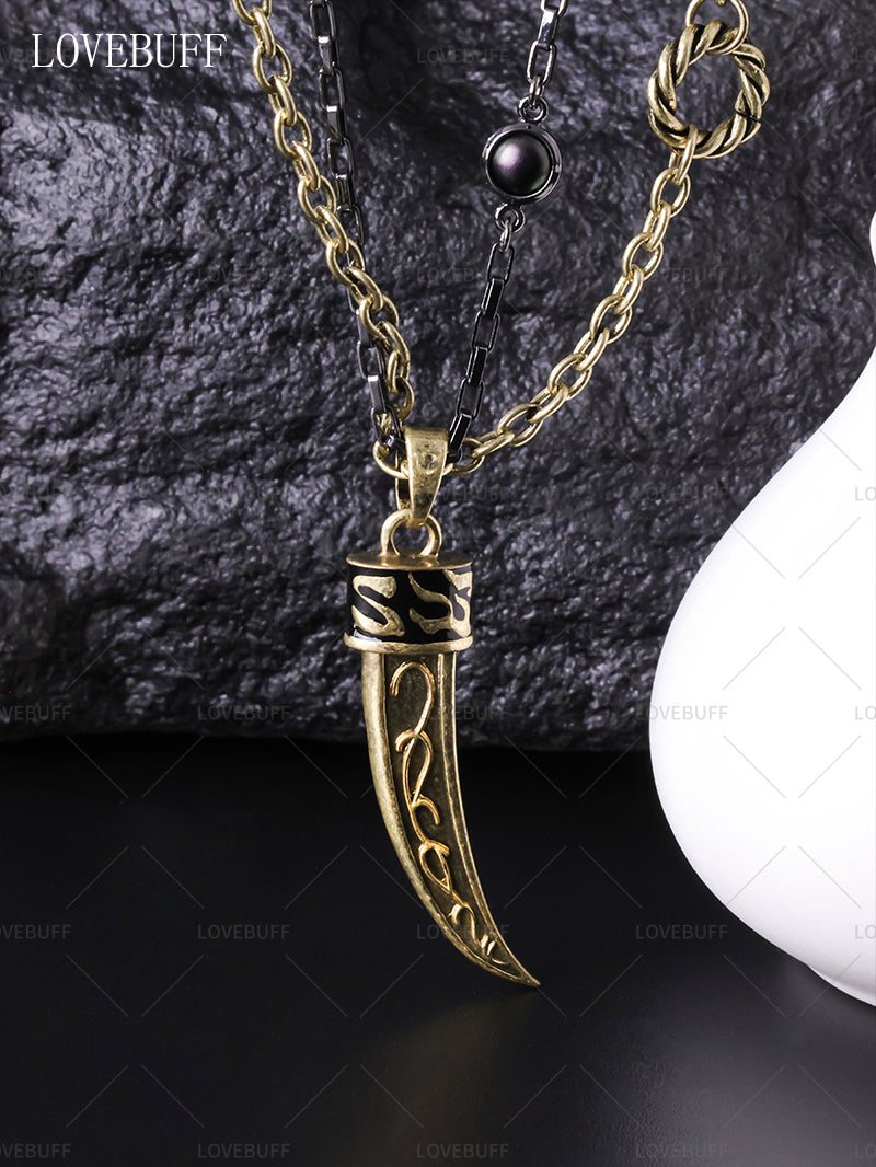 LOVEBUFF LAD Sylus Where Hearts Live Wolf Tooth Shaped Pendant Necklace