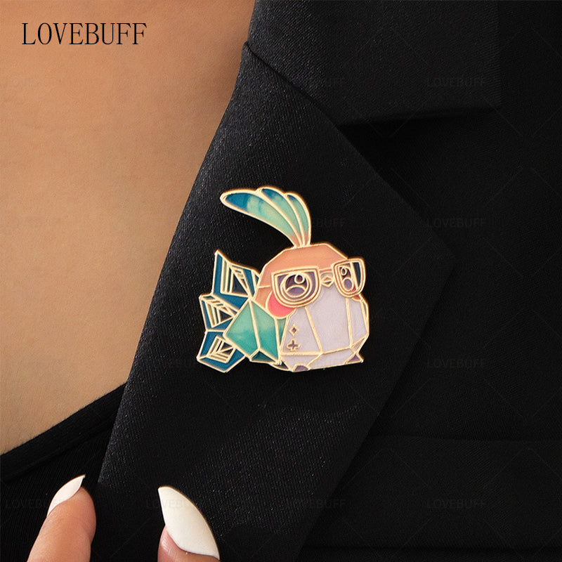 LOVEBUFF Honkai:Star Rail Origami Bird Inspired Enamel Pin Badge Brooch