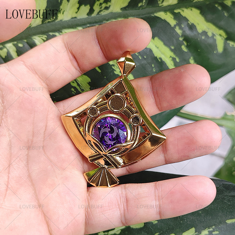 LOVEBUFF Genshin Impact Yae Miko Cosplay Vision Inazuma Electro Vision Inspired Gem Pendant