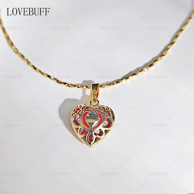 LOVEBUFF The Legend of Zelda Heart Container Inspired Pendant Necklace