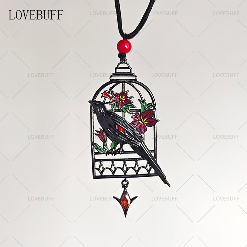 LOVEBUFF Love and Deepspace Sylus Crow Cage Pendant Necklace