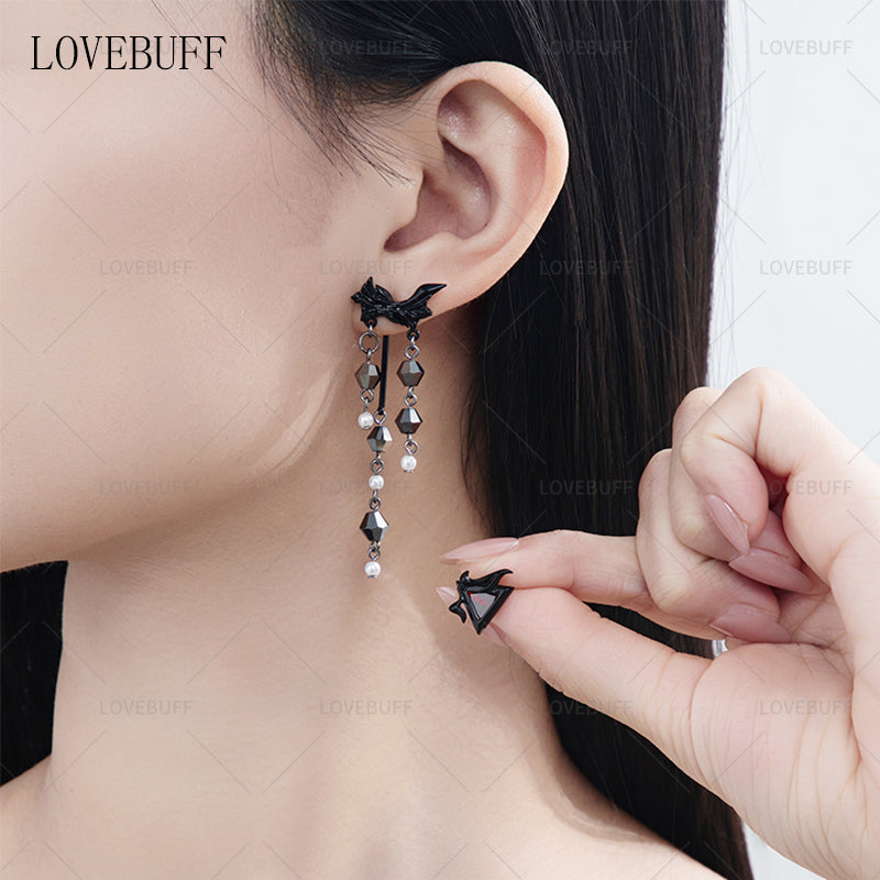 LOVEBUFF Love And Deepspace Heartbeats Ablaze Sylus Improvised Flow Earrings