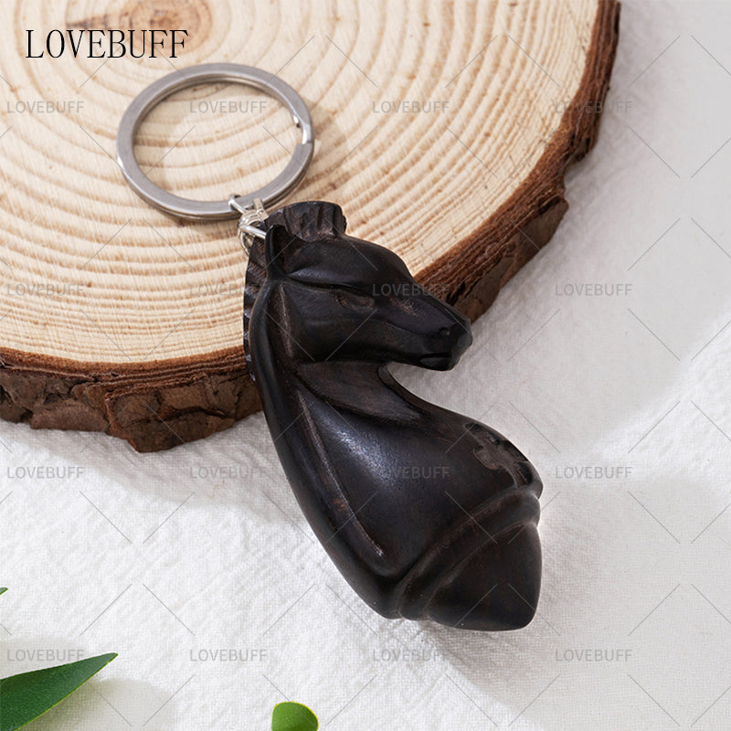 LOVEBUFF Light and Night Jesse Wooden Horse Keychain Bag Charm