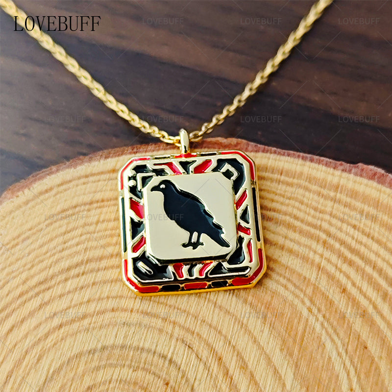 LOVEBUFF Love and Deepspace Sylus Crow Chip Inspired Necklace