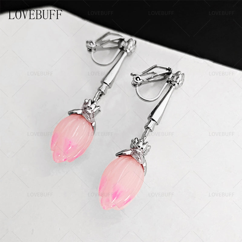 LOVEBUFF Love and Deepspace Caleb Netherlord Lotus Bell Inspired Earrings