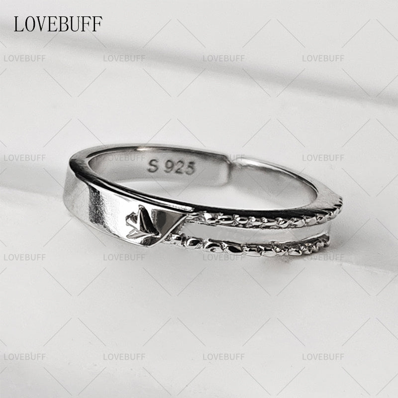 LOVEBUFF LAD Caleb Affinity 100 Ring Inspired Silver Band