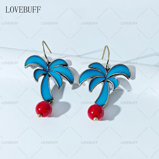 LOVEBUFF LAD You and Midsummer Caleb Clearwind Glide MC's Coconut Tree Beads Earrings