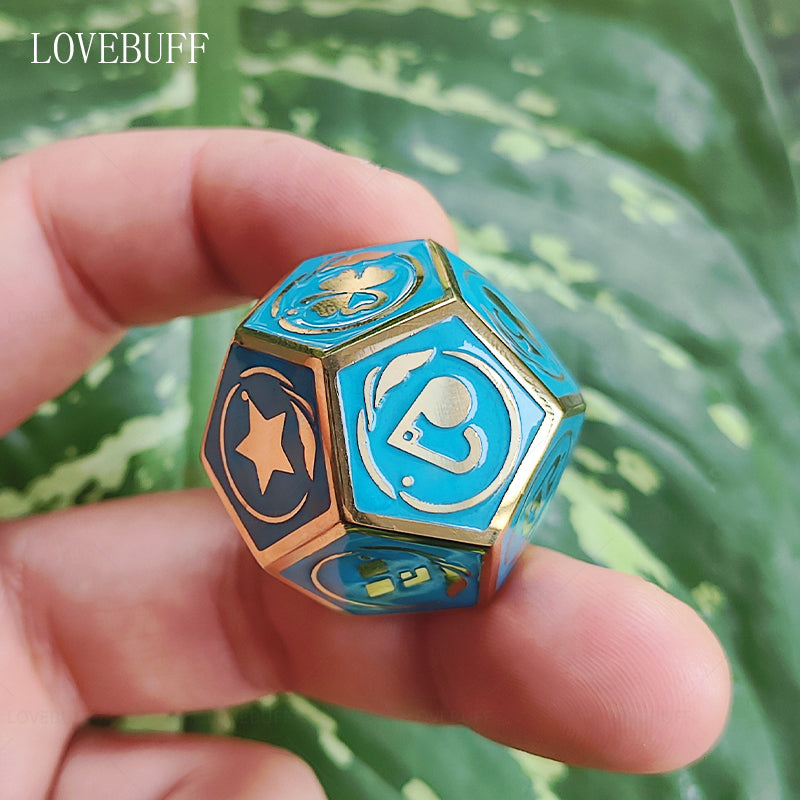 LOVEBUFF Honkai: Star Rail Aventurine's Stainless Steel Dice Collectible