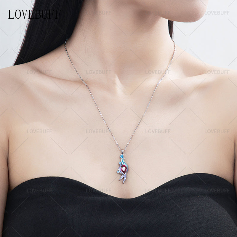 LOVEBUFF Love and Deepspace LaDs Rafayel Mermaid Bond Mark Inspired Fish Pendant Necklace