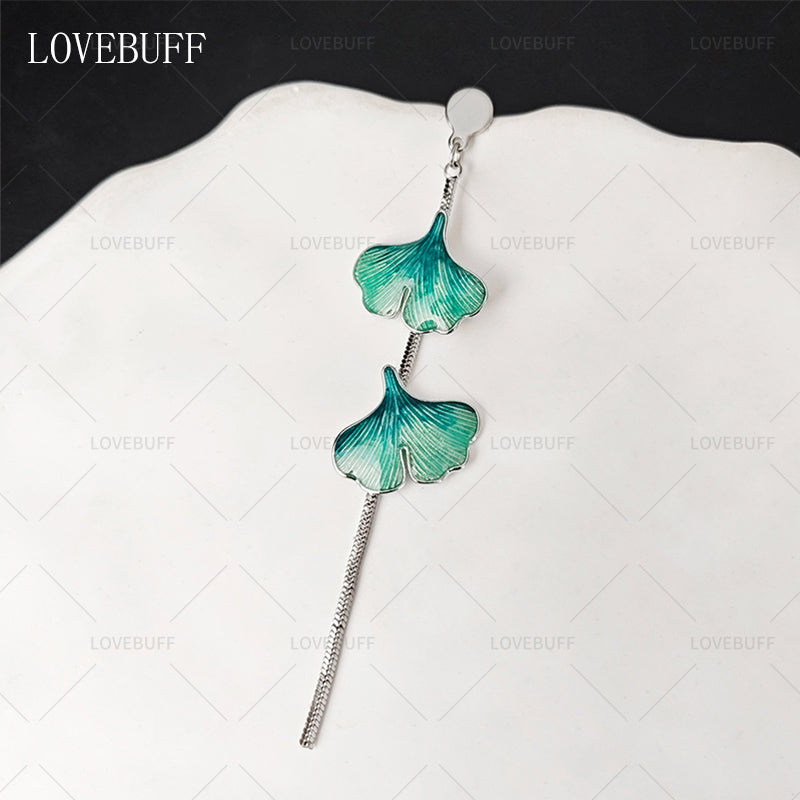 LOVEBUFF Where Winds Meet Chen Shen Cosplay Ginkgo Biloba Leaf Earrings