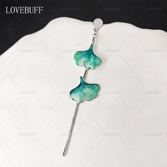 LOVEBUFF Where Winds Meet Chen Shen Cosplay Ginkgo Biloba Leaf Earrings