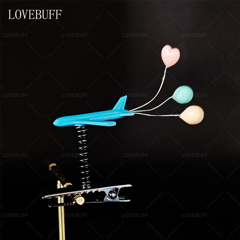 LOVEBUFF LAD Caleb Apple Airplane Hair Clip 2pc Set