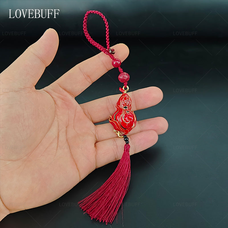 LOVEBUFF Black Myth: Wukong Trailblazer's Scarlet Gourd Inspired Solid Copper Pendant Keychain Bag Charm