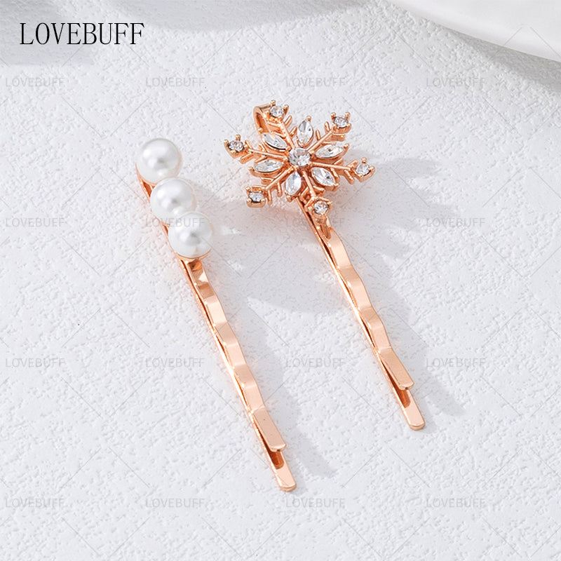 LOVEBUFF Love And Deepspace Zayne Affinity 115 Snowflake Peal Hair Pin 2pc Set