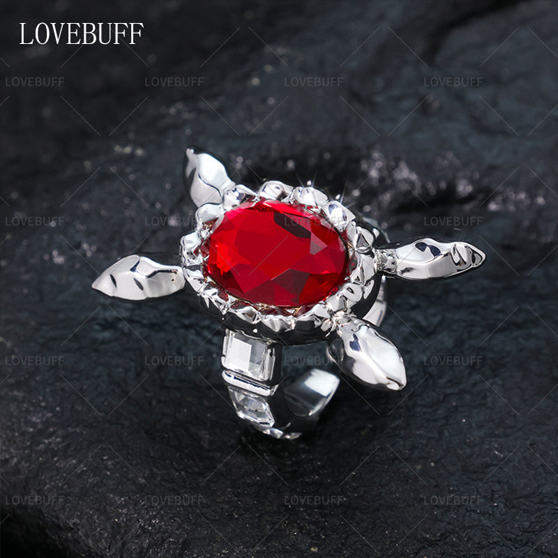 LOVEBUFF Love And Deepspace Sylus Banquet Platinum Plated Copper Open Ring