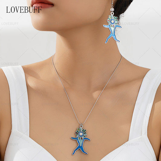 LOVEBUFF Howl's Moving Castle Star Children Inspired Earrings Necklace