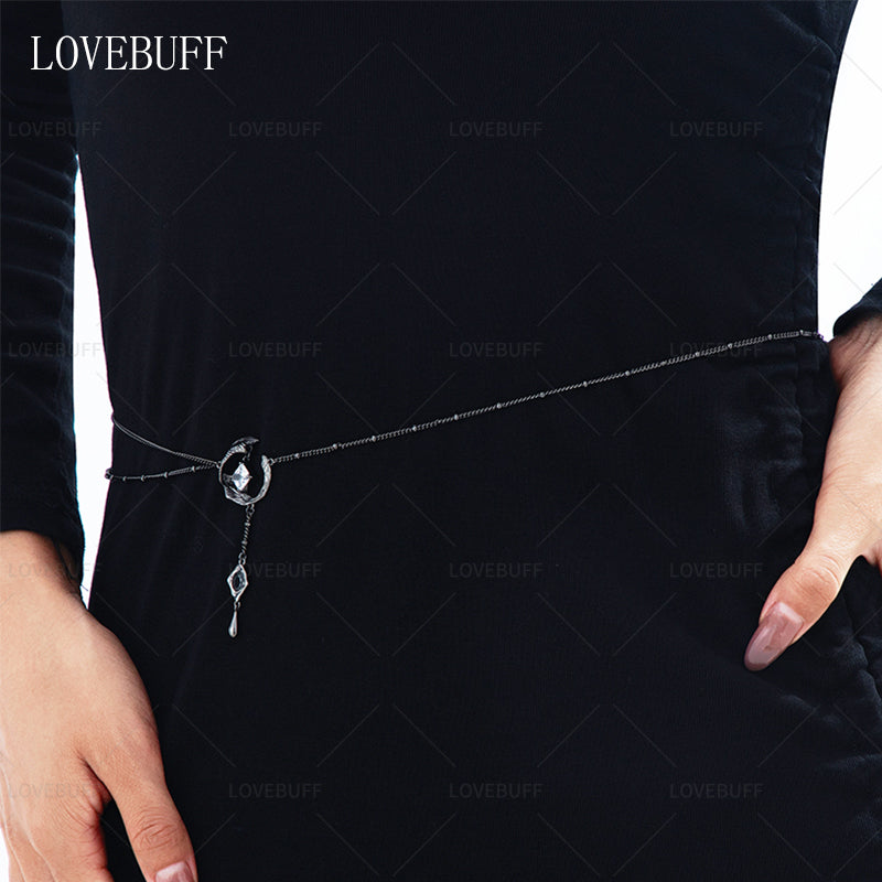 LOVEBUFF LAD Sylus Where Hearts Live MC's Feather Belt Chain Waist Belly Chain & Necklace