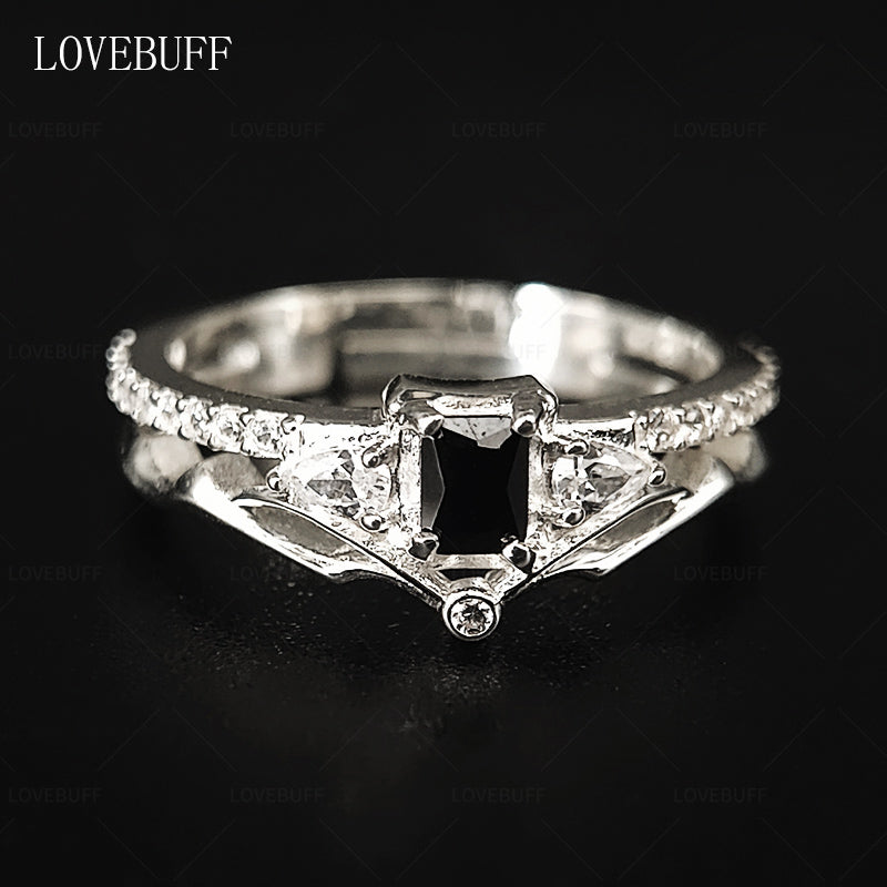 LOVEBUFF Love and Deepspace Sylus Affinity 100 Ring Inspired Silver Open Ring Wedding Bands