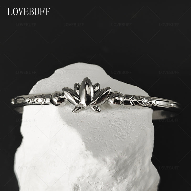 LOVEBUFF Frieren: Beyond Journey's End Fern Echeveriasimulans Rose Inspired Adjustable Cuff Bracelet