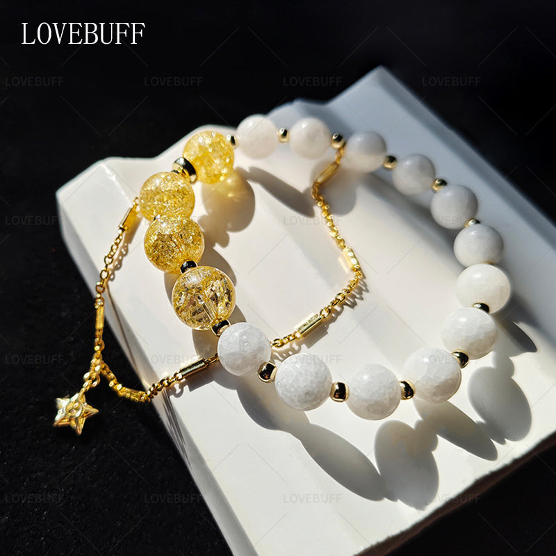 LOVEBUFF Love And Deepspace Xavier Secret Promise Winter's Sun Star Charm Beaded Bracelet