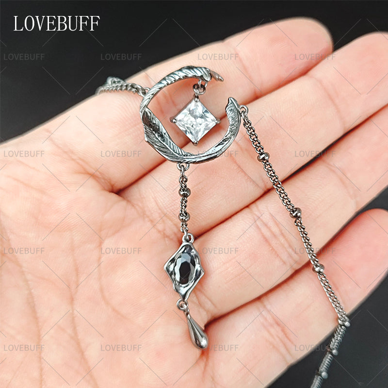LOVEBUFF LAD Sylus Where Hearts Live MC's Feather Belt Chain Waist Belly Chain & Necklace